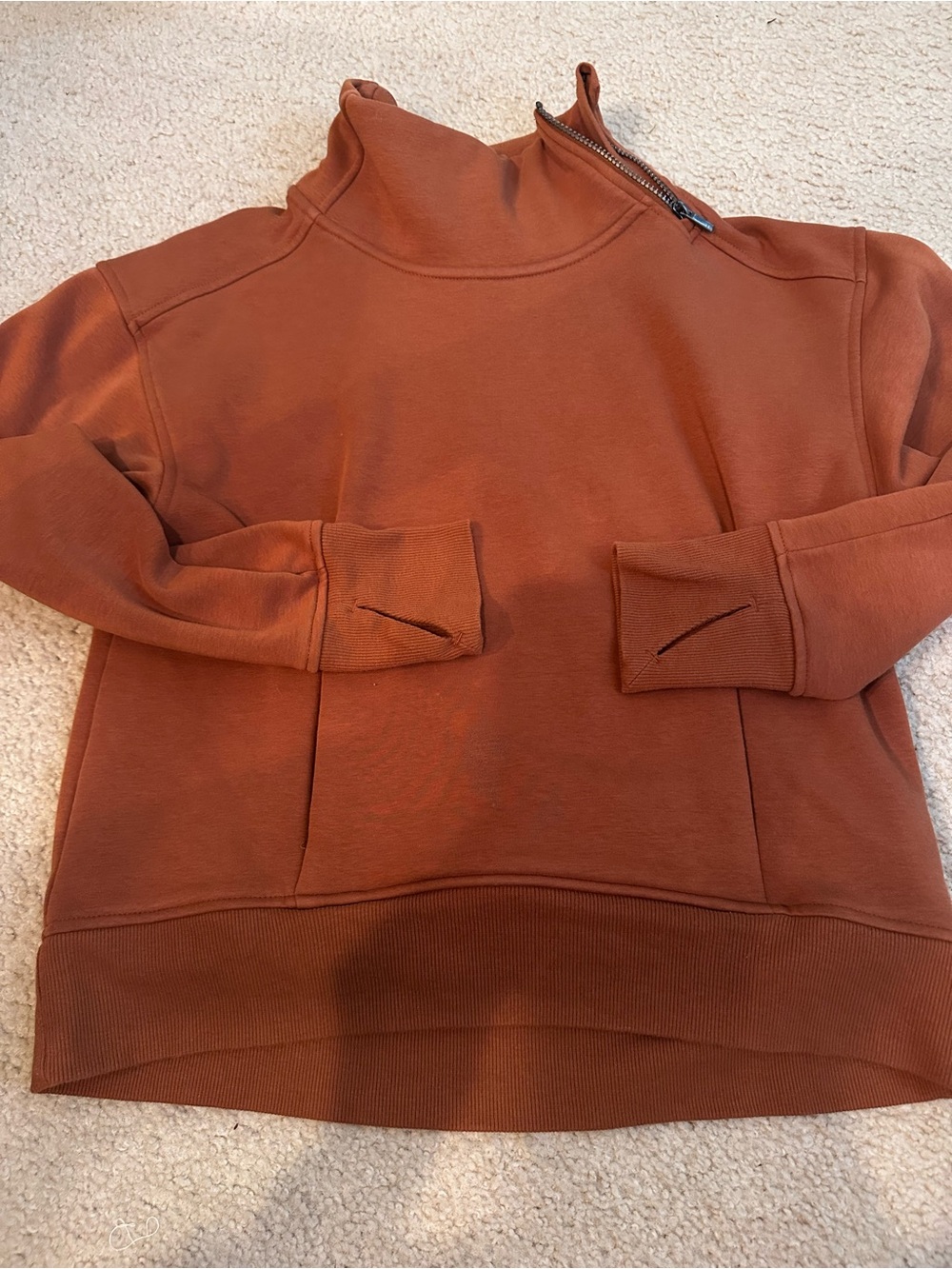 all in motion Women's Half-Zip Pullover Hoodie in Rust Brown